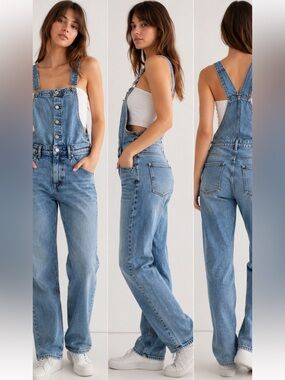 We The Free Denim Overalls Women’s 28 Stretch Blue Jean